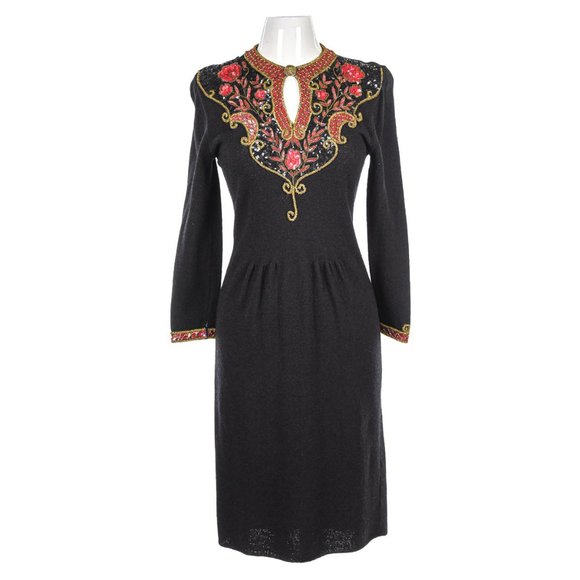 Don Sayres Sweater Dress 10 Black - Picture 1 of 3